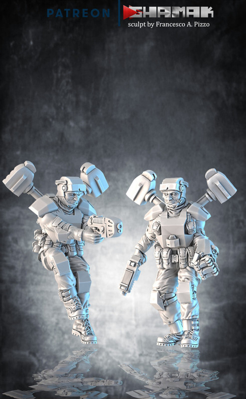 Astra Militarum Elysian Drop Troops Штурмовик №2. 1шт. миниатюра для dnd, днд, pathfinder, фентези, Настольная игра, НРИ, Варгейм, РПГ