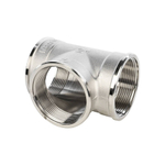 Тройник с внутренней резьбой STOUT SFT 0020 - 2" (для стальных труб, латунь никелированная)