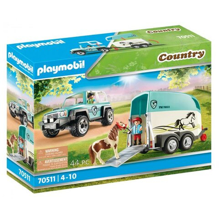 Playmobil - Автомобиль с прицепом для пони 70511
