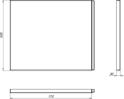 Боковой экран Aquanet Nio 80/53