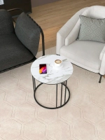 Стол журнальный Трио малый - ЧБ - керамогранит