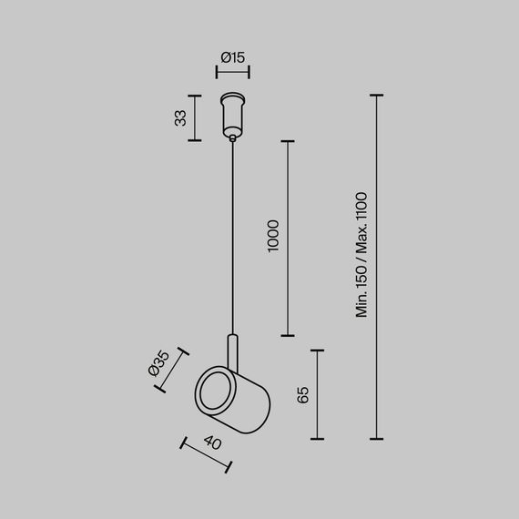 Комплектующие для трекового светильника Maytoni Technical TRA154CSW-1BS