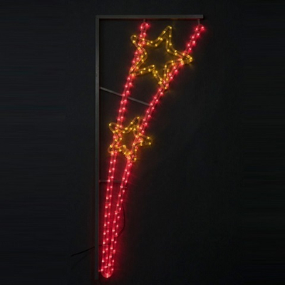 Светодиодная консоль "Две звезды" красно-желтая 150*62 см