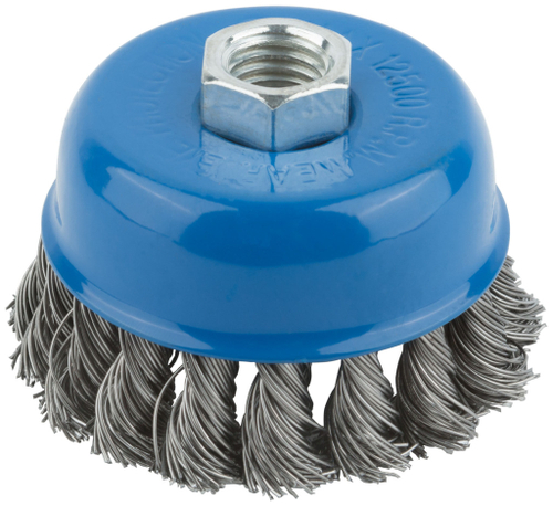 38952М Корщетка "тип чашка" стальная витая проволока, гайка М14 // 75 мм MOS