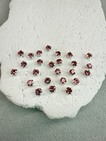 Шатоны 4 мм, Светлая роза в серебре, 25 шт