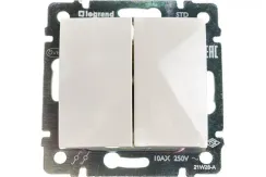 Выключатель Legrand Valena 2-клавишный проходной слоновая кость 06965