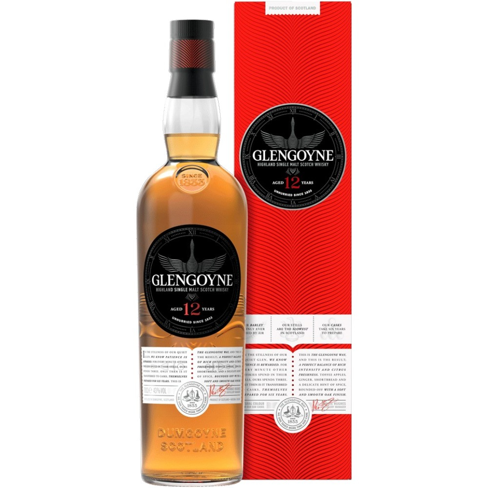 Виски Glengoyne Highland Single Malt Scotch Whisky 12 Y.O. 0,7 л. В подарочной коробке