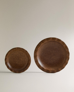 Zara Home Подсвечник из керамики, цвет коричневый, 13 см