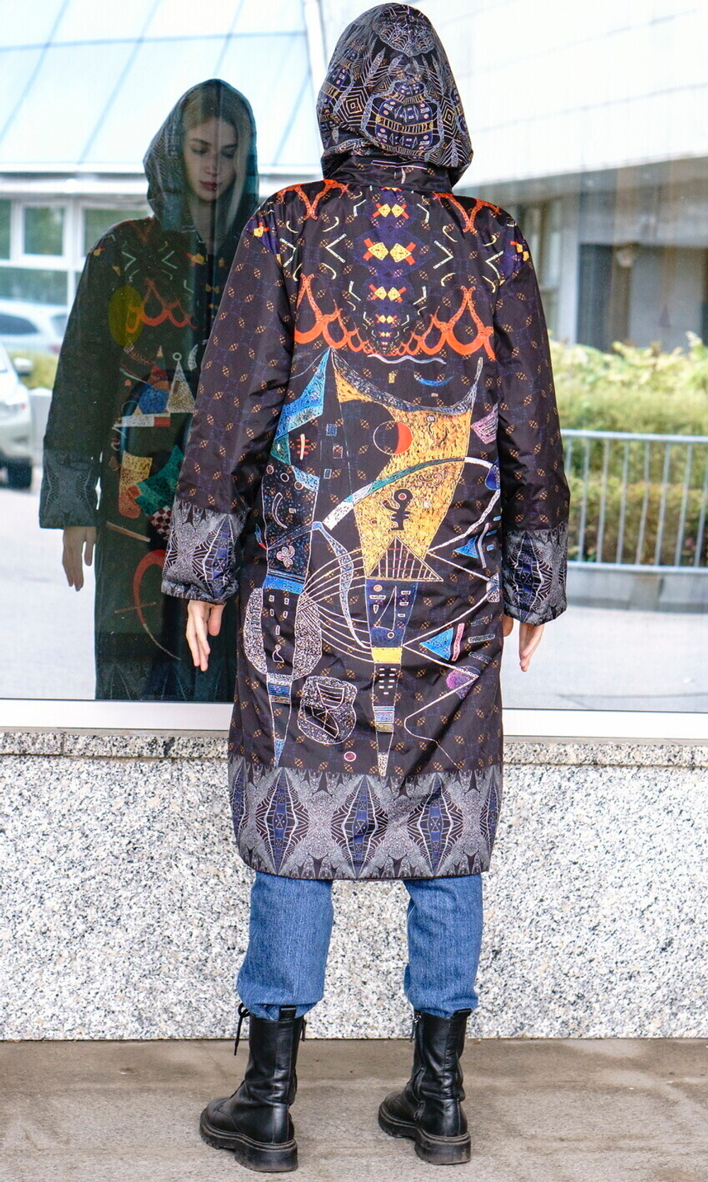 Двустороннее пальто-парка