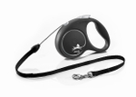 Flexi new Black Design рулетка для собак 12 кг трос 5 м.