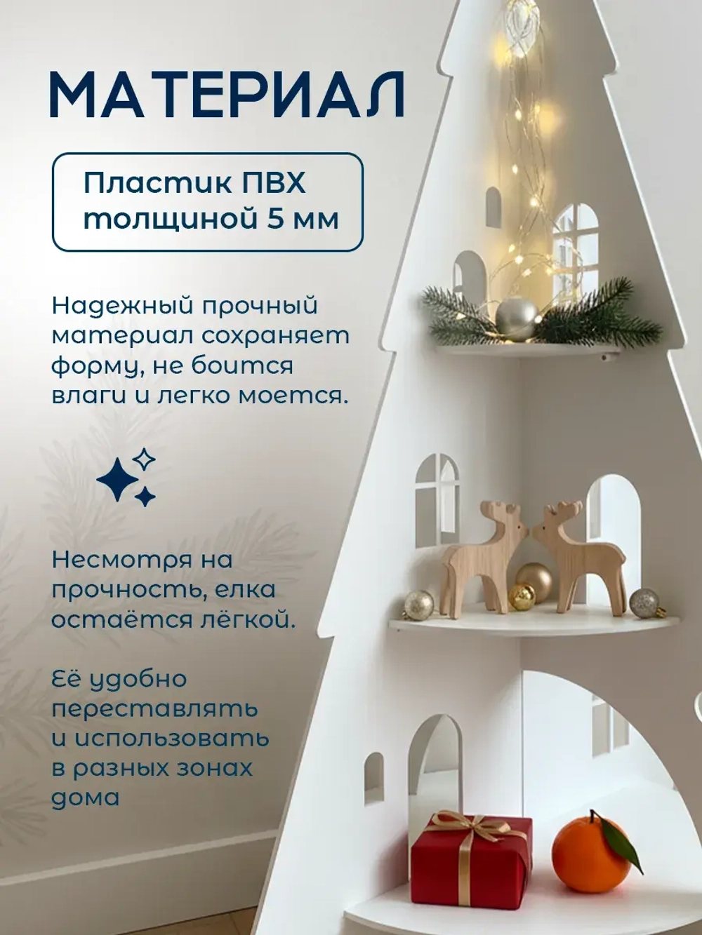 Новогодний декор для дома елка полка