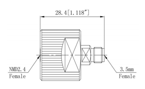 LT-NMD2.4F-3.5F, Коаксиальный переходник NMD 2.4мм (розетка) / 3.5 мм (розетка)