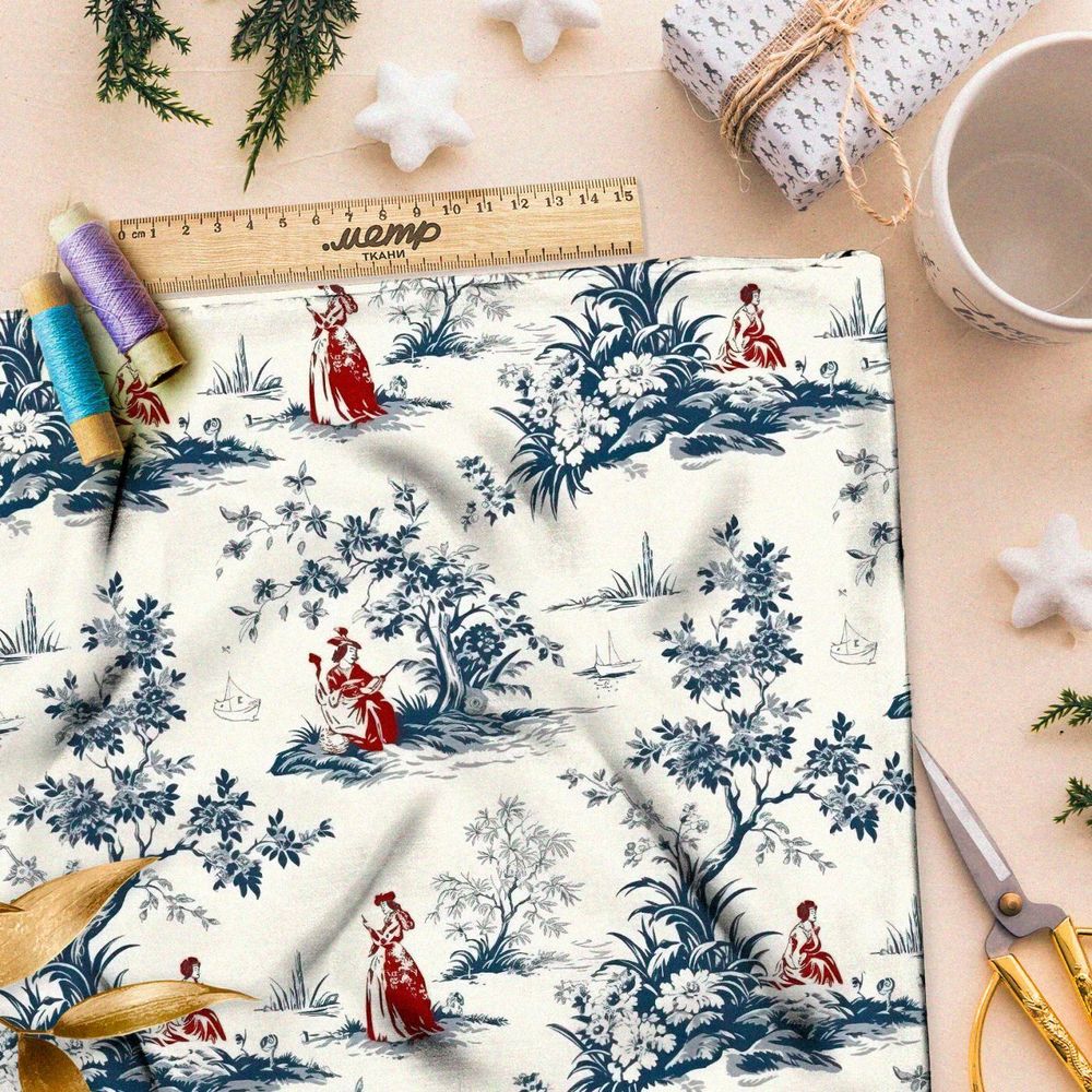 Ткань Ниагара Софт пасторальные мотивы