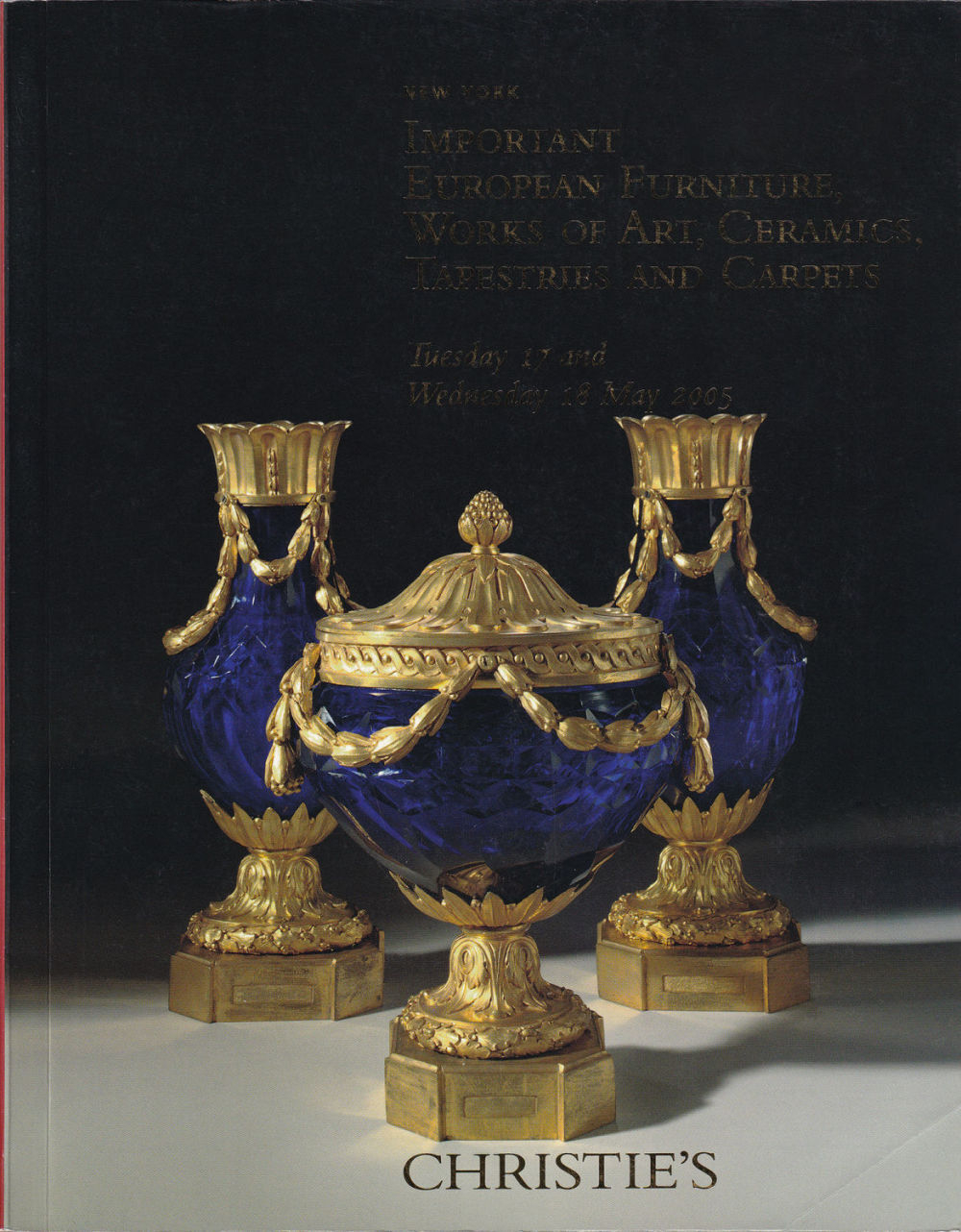 Каталог аукциона Christie's, Нью-Йорк, Европейская мебель, предметы искусства, керамика, гобелены, ковры от 17-18 мая 2005 года