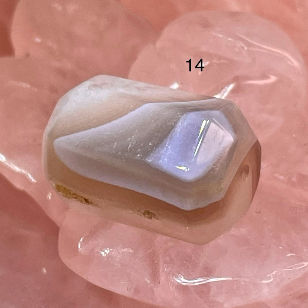45747 Агат серый Ботсвана Бусина цилиндр 10*15мм