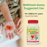 ChildLife Essentials, Мультивитаминные жевательные мармеладки, без сахара, натуральная клубника и лимон, 90 жевательных таблеток