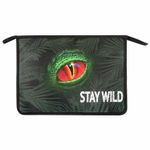 Папка для тетрадей ЮНЛАНДИЯ А4, 1 отделение, пластик, на молнии, "Stay wild", 271081