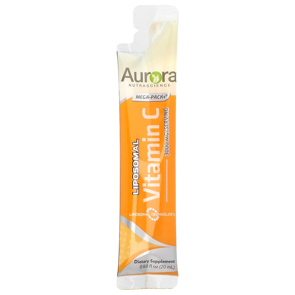 Aurora Nutrascience, Mega-Pack+, липосомальный витамин C, 3000 мг, 32 пакетика по 20 мл (0,68 жидк. унции)