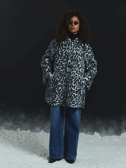 Шуба искусственная, снежный барс, Severina