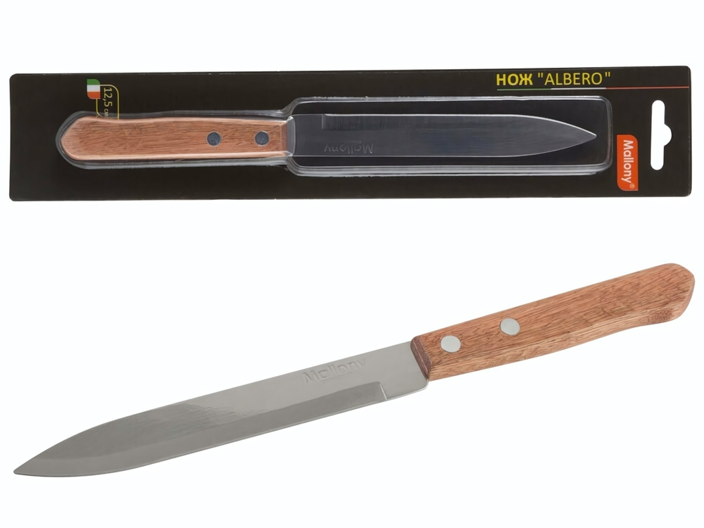 Нож для овощей 12,5см с деревянной ручкой "Albero" MAL-05AL