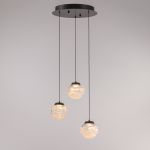 Подвесной светильник MD25030003-3A matt black/clear