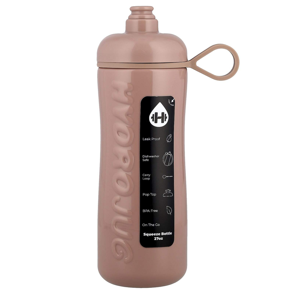 HydroJug, Squeeze Bottle, розовато-лиловый, 27 унций