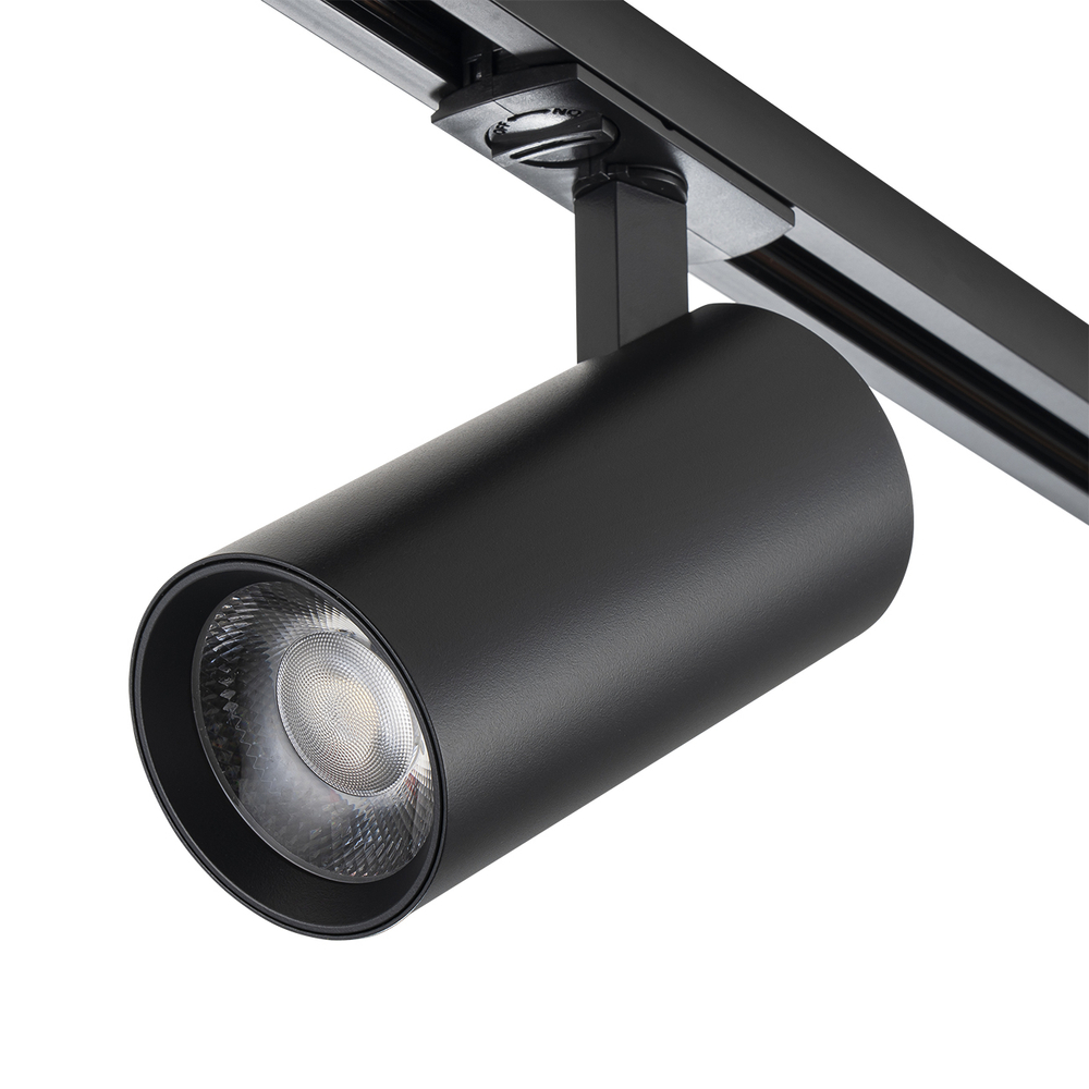 Светодиодный светильник для однофазной трековой системы 10Вт, 800лм, 4000K, Ra>80, металл, чёрный матовый