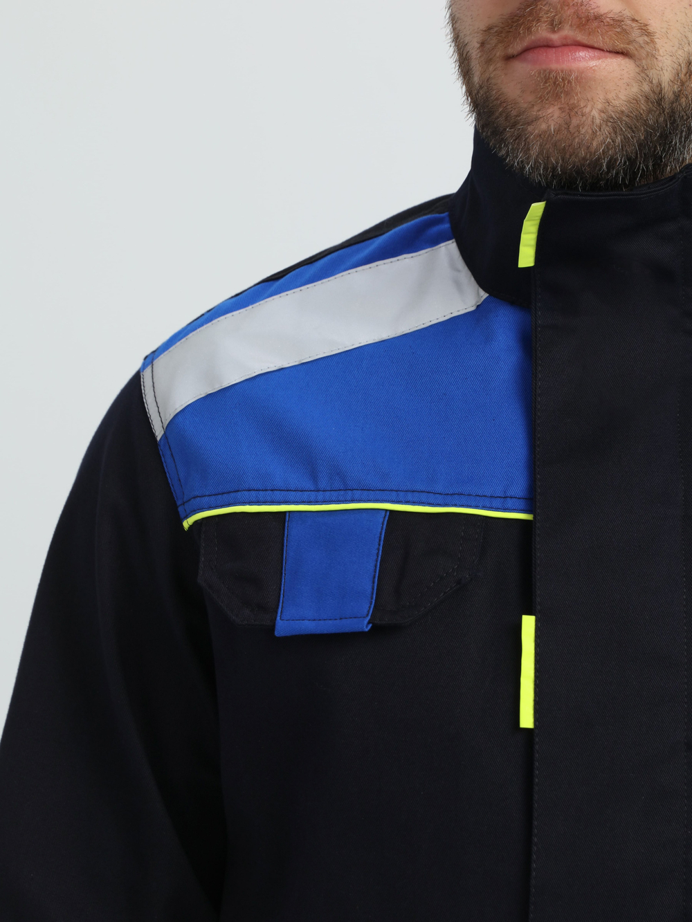 Костюм Бостон (тк.Саржа,320) п/к, т.синий/васильковый