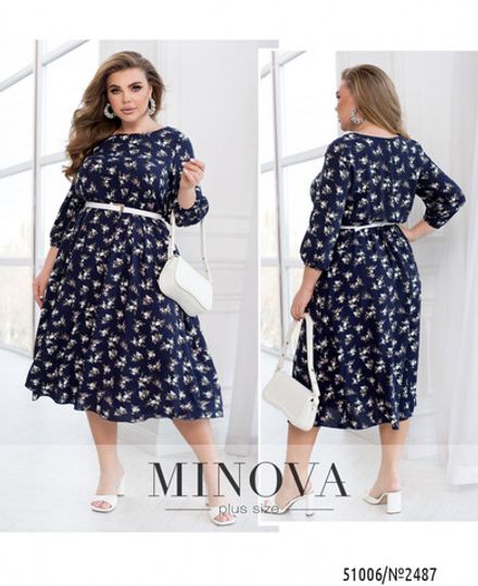 Платье 2487-темно-синий Minova Фото 1