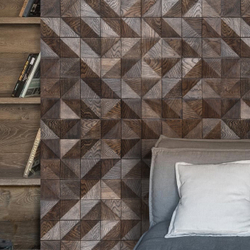 Деревянная мозаика для стен Wood Mosaic Аравия эбен