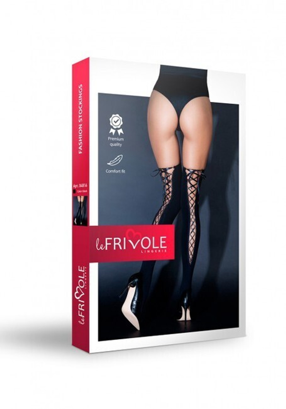 Чулки со шнуровкой сзади SM (2/3) (Цвет: черный)