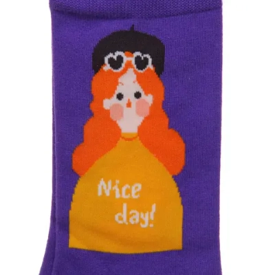 Носки женские «ARTE - Девушка» с рисунком, микс