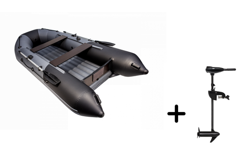 Таймень NX 3800 НДНД PRO графит + BST 55 L (комплект лодка + электромотор)