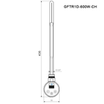 Электрический ТЭН GIDRO FORCE GFTR1D-600W-CH с дисплеем