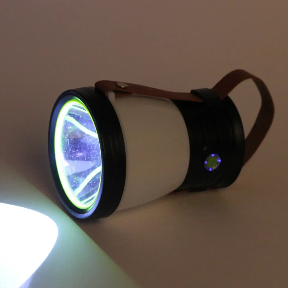 Фонарь туристический, 5 режимов, 18LED+3W, аккумуляторная батарея 1200mAh, 10*13см, USB ZJ1158