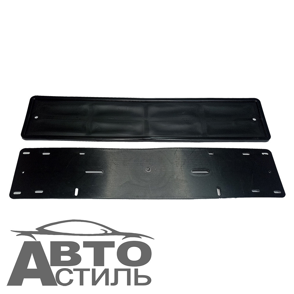 Рамка под номер СИЛИКОН черная с пластиковым основанием 72789