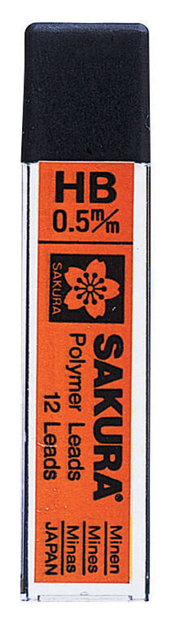 Стержни для механических карандашей Sakura 12 шт в пенале