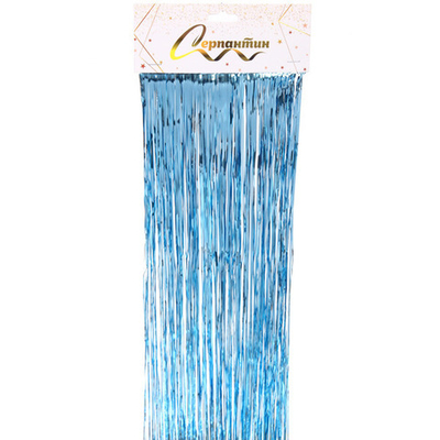 Дождик 2 м «Глянцевый стиль», голубой