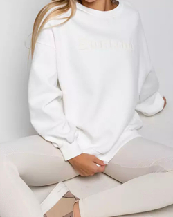 Свитшот женский белый оверсайз