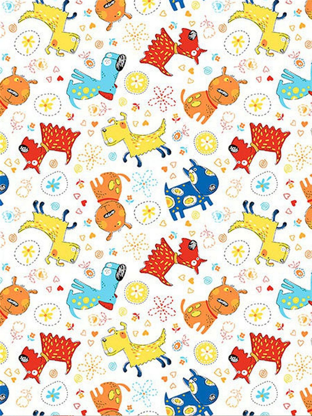 Простынь Сказка "Собачки" 240х215 см, перкаль