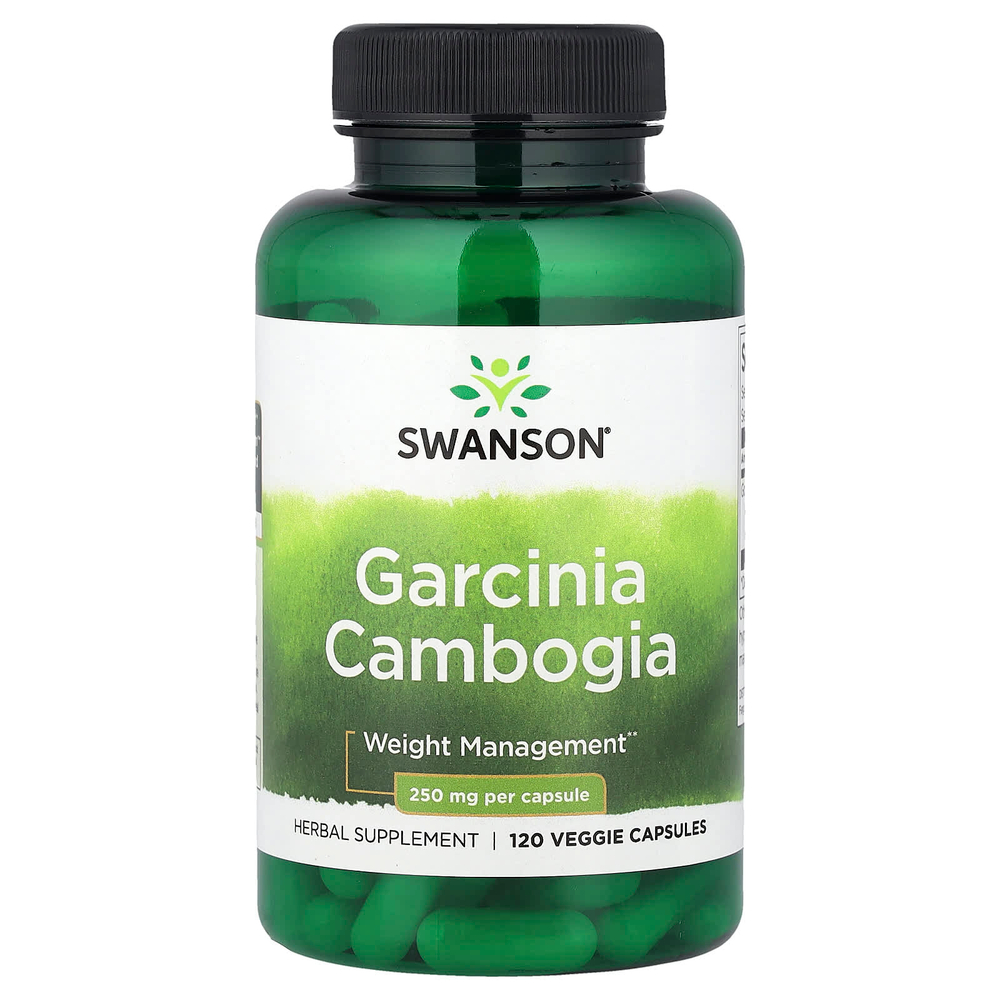 Swanson, Гарциния камбоджийская, 250 мг, 120 растительных капсул
