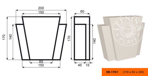 Фасадный декор Lepninaplast Замок фасадный ЗВ-170/1