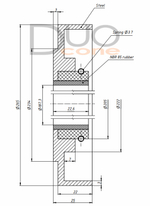 Армированная манжета (Сальник) с пружиной 2407090111