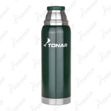 Термос (HS.TM-056-G) 750ML с ситечком зеленый (2 крышки-кружки) TONAR