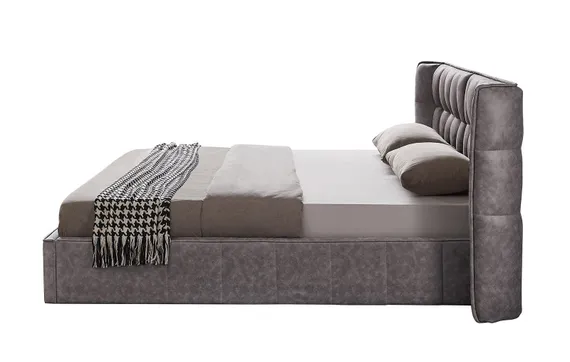 Кровать Hush с подъемным механизмом, 160х200 см, темно-бежевая