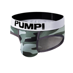 Мужские трусы брифы камуфляжные с серой каймой PUMP! PU141