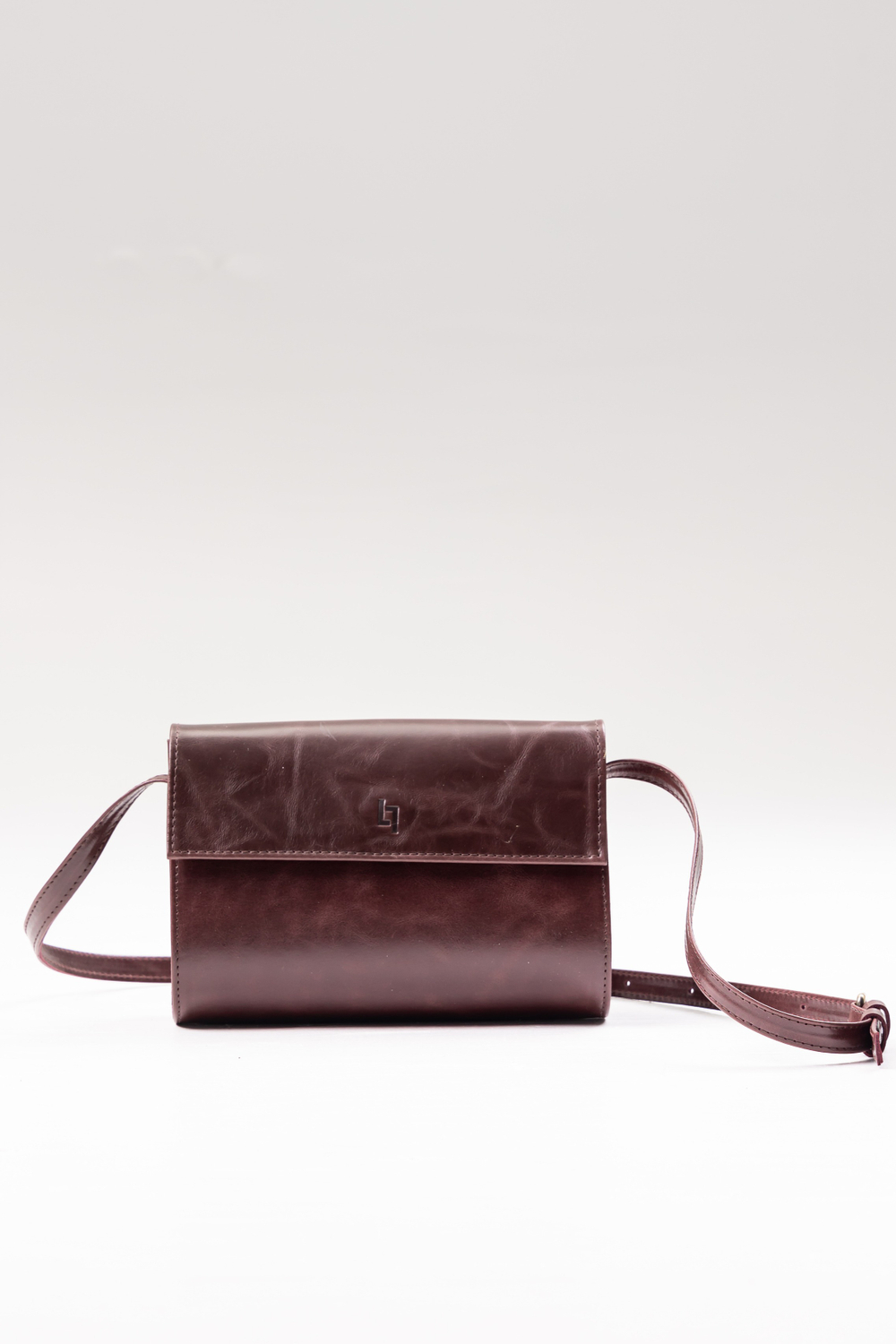 Louis Lefevre Сумка женская натуральная кожа через плечо маленькая марсала