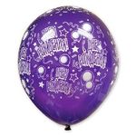 Шар (14"/36 см) Шелкография кристалл С Днем рождения Шар 25 шт.