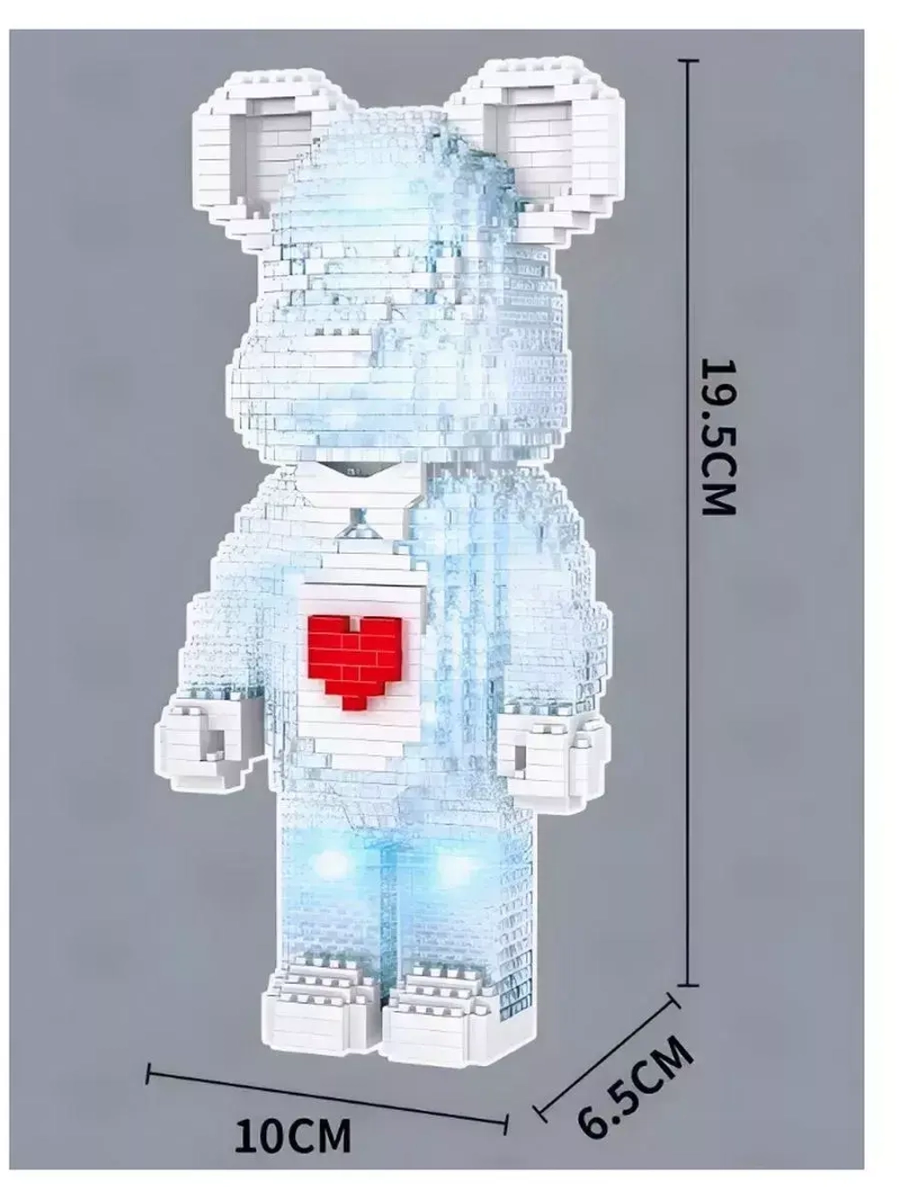 Конструктор Белый мишка из миниблоков 1469 деталей
