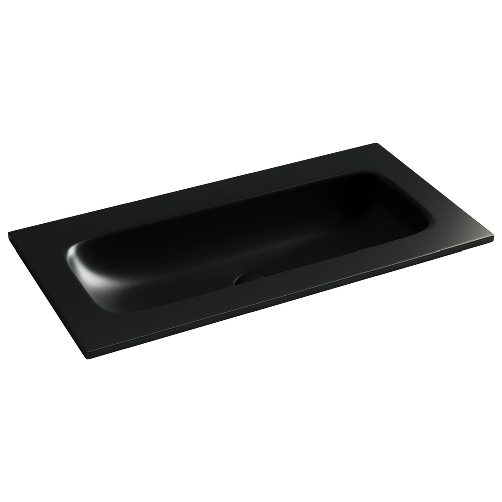 Раковина накладная мебельная CERAMICANOVA Grace прямоугольная 910x457x137 без отверстия под смеситель 910*457*137 цвет черный матовый CN7019MBwx